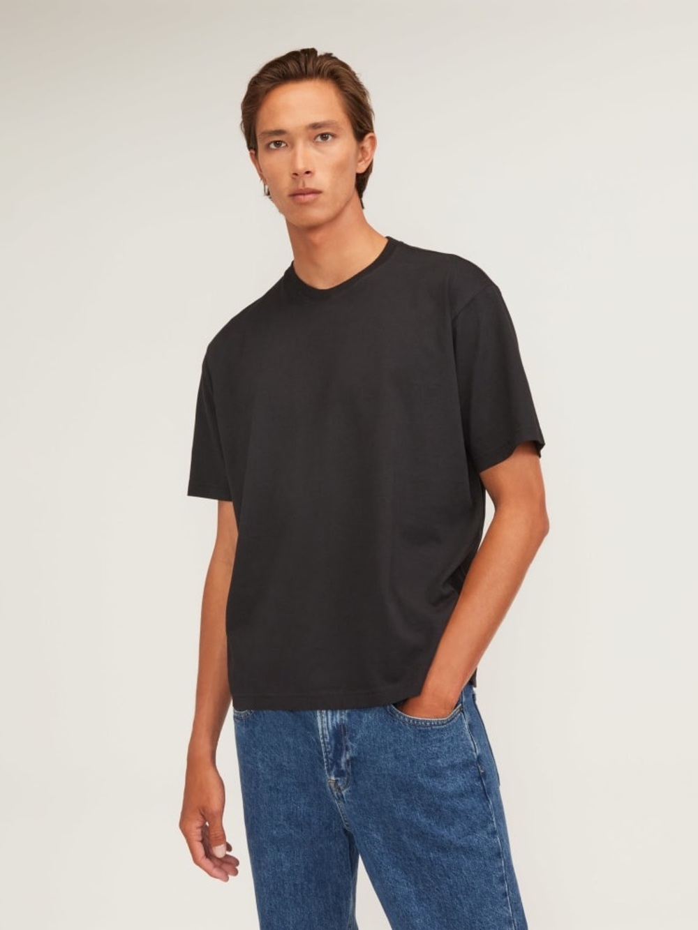 Everlane The Premium-Weight Relaxed Crew Black Size L Organic Cotton NWOT